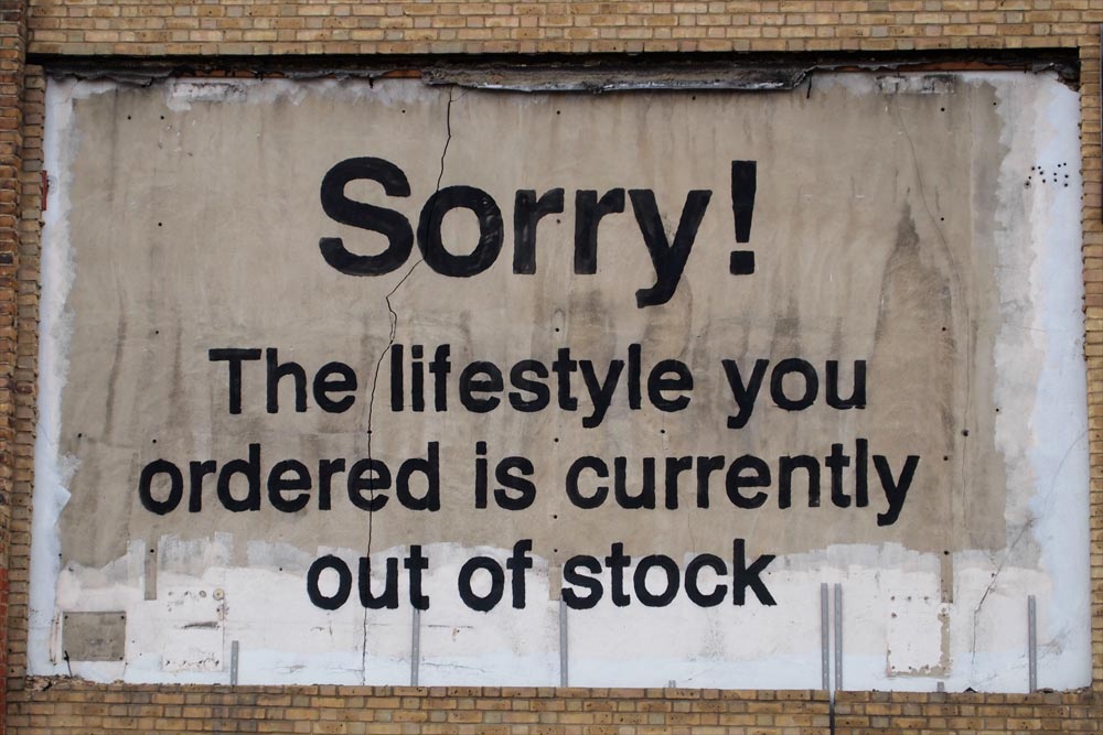 Banksy - Sorry the lifestyle that you have ordered is out of stock