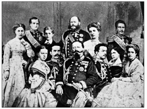 Fotomontaggio eseguito in occasione delle nozze di Amedeo d’Aosta (1867)