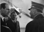 Hitler speaks with Willy Messerschmitt, the German airplane designer.