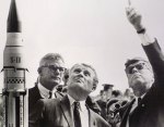 Wernher von Braun (center) was Germany’s top rocket engineer before and during the war.