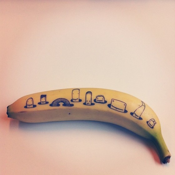 Mat Dolphin - Banana Drawings