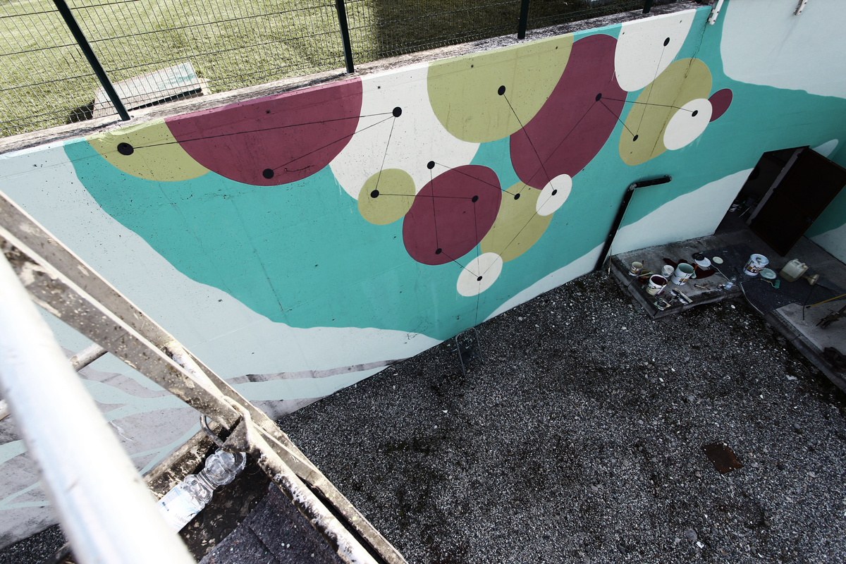 ECOMasse - Piscine di Provaglio d’Iseo. Muro interno