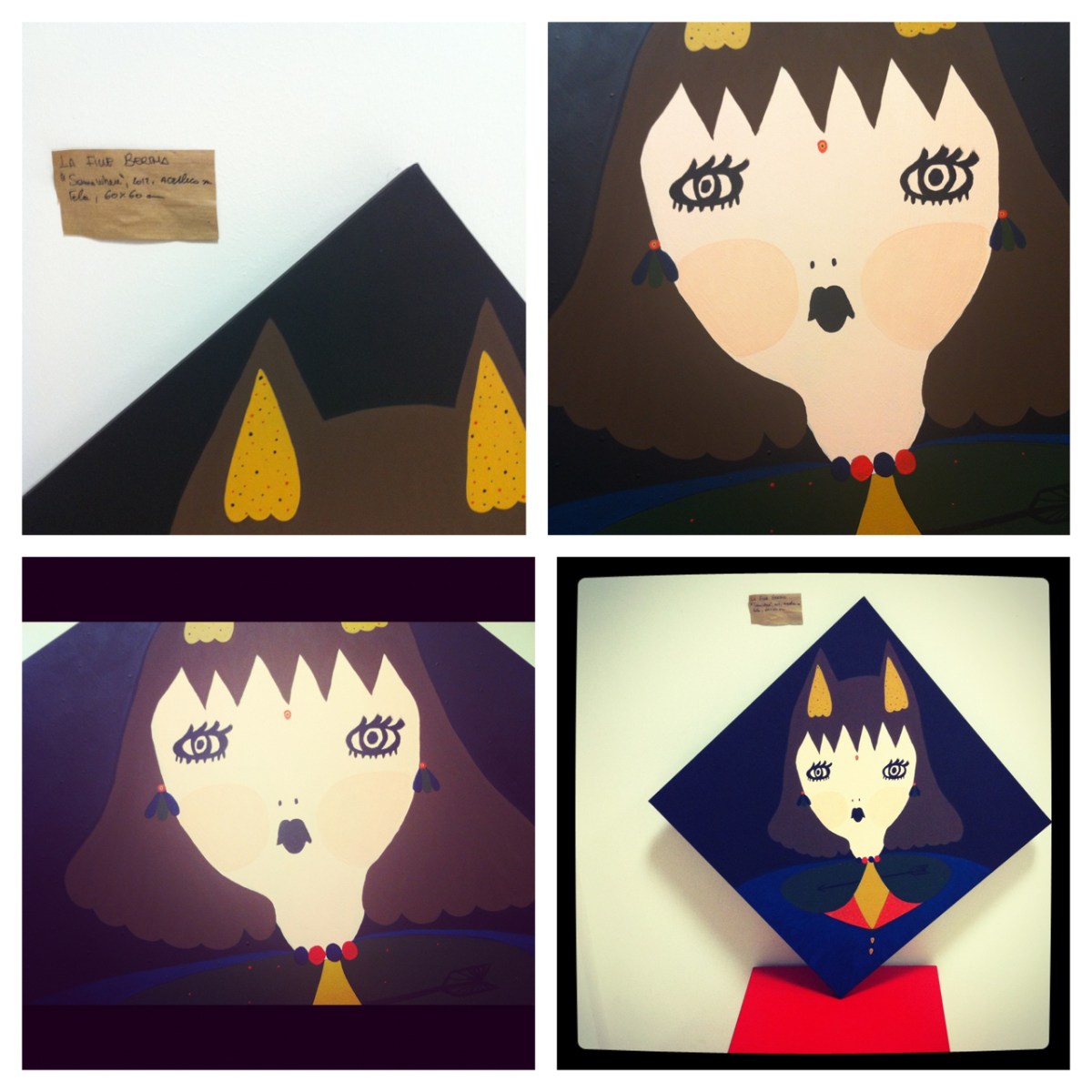 La Fille Bertha - disegno su tela esposto a Milano e a Cagliari