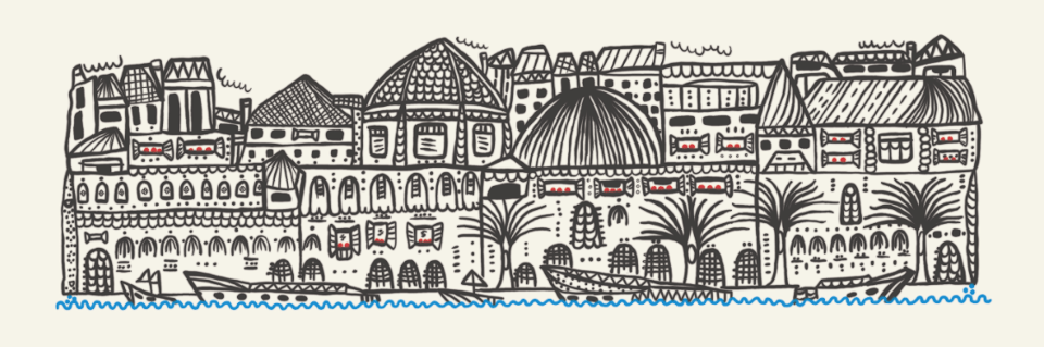 La Fille Bertha - illustrazione città di Cagliari