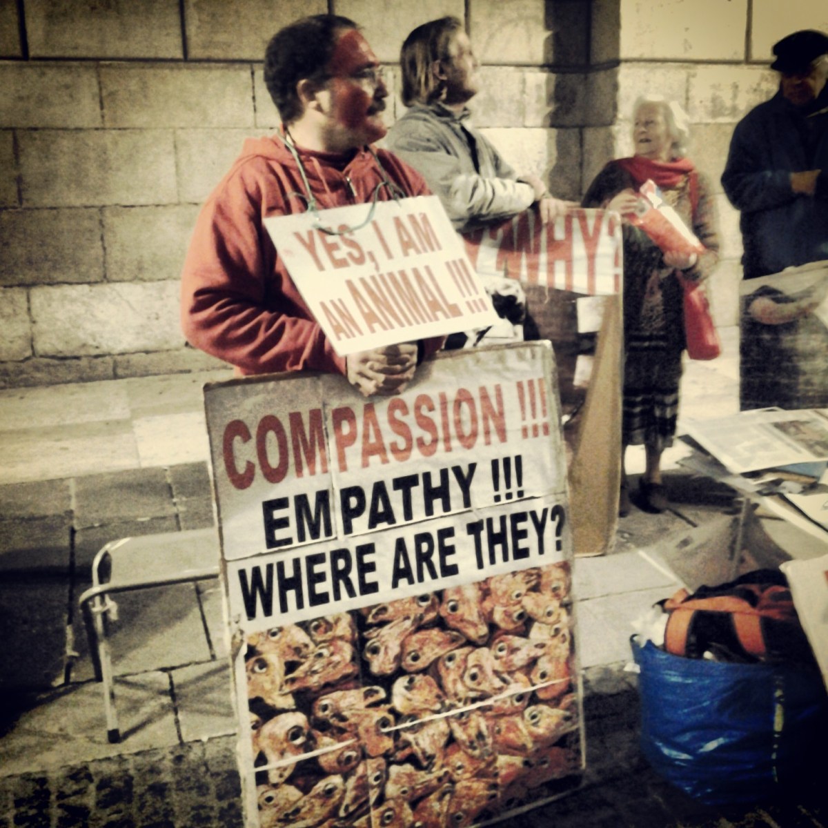 barcellona - Manifestazione animalista in piazza del Municipio