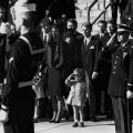 John F. Kennedy Jr. al funerale di suo padre