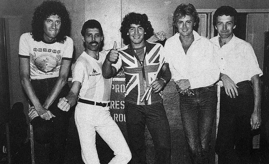 I Queen con Diego Maradona nel 1981