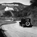 The famous Hollywood sign, originally Hollywoodland the last 4 letters removed in 1949