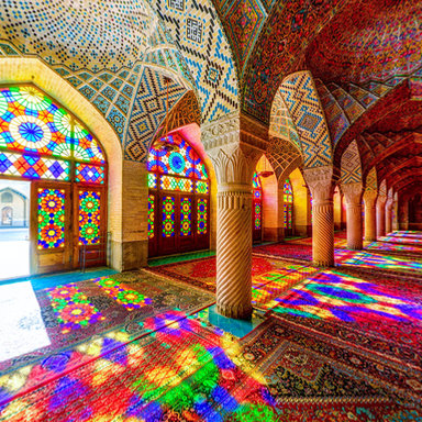 La moschea Nasir al-Mulk in Iran