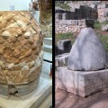 I due Omphalos che si trovano a Delfi