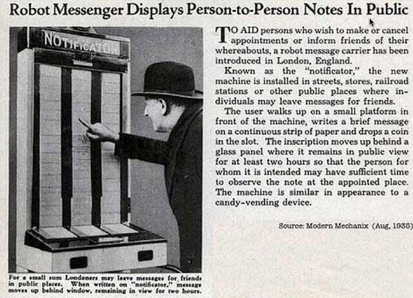 Precursore di twitter, 1935
