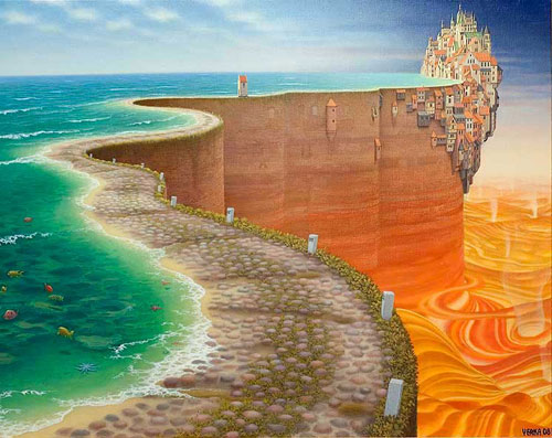 Dipinto dell'artista polacco Jacek Yerka