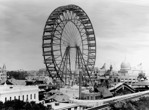 La prima ruota panoramica realizzata per la Fiera di Chicago nel 1893