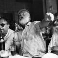 Ernest Hemingway in the bar Floridita in Havana
