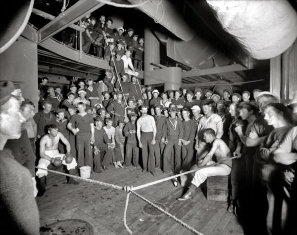 Incontro di boxe a bordo della USS Oregon, 1897