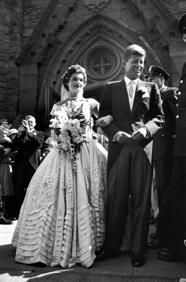 John F Kennedy e Jackie il giorno del loro matrimonio, 12 Settembre 1953