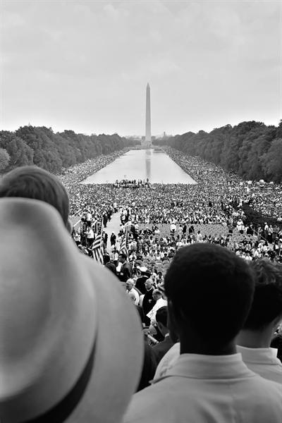 Martin Luther King, Jr. di "I Have a Dream" discorso al Lincoln Memorial, Washington, DC il 28 agosto 1963