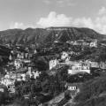 La famosa insegna di Hollywood, originariamente lettura ‘Hollywoodland.’ Le ultime quattro lettere sono state rimosse nel 1949