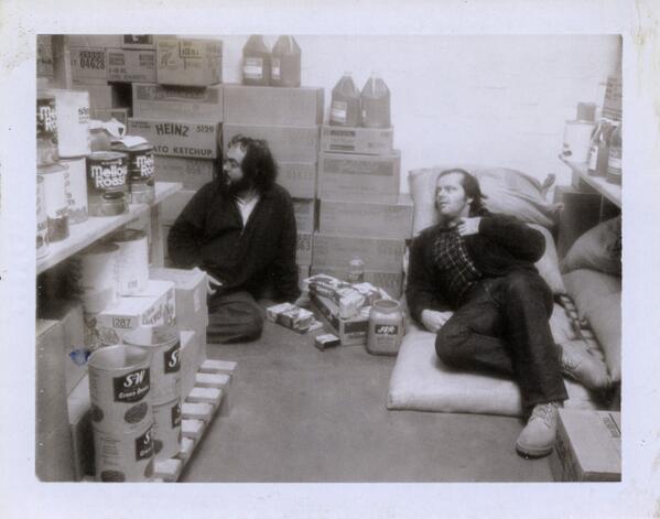 Kubrick e Nicholson sul set di The Shining