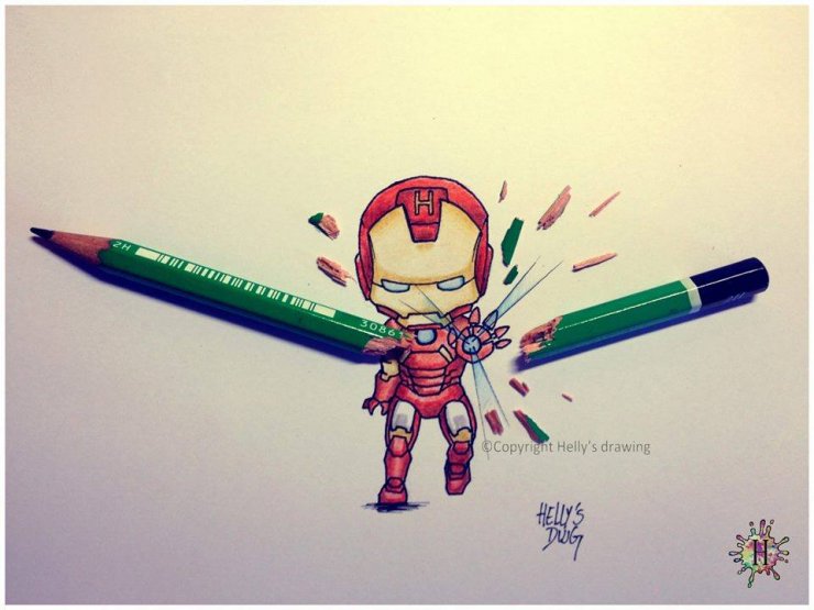 Illustrazione dell'artista francese Helly's drawing