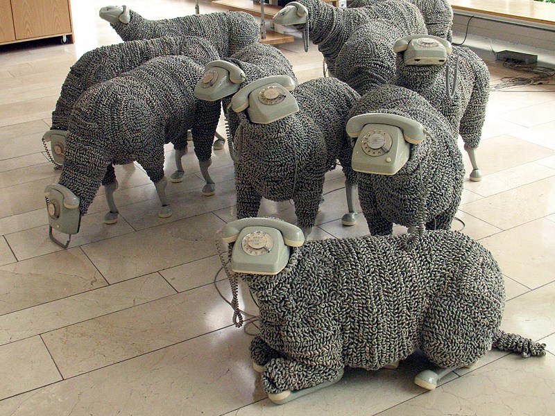 Telephone Sheep by Jean-Luc Cornec