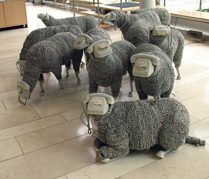 Telephone Sheep by Jean-Luc Cornec