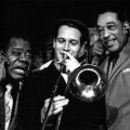 Louis Armstrong, Paul Newman e Duke Ellington nel 1961