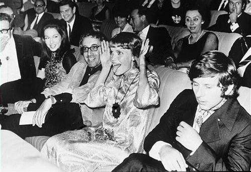 Peter Sellers, Mia Farrow e Roman Polanski alla prima di "Rosemary’s Baby"