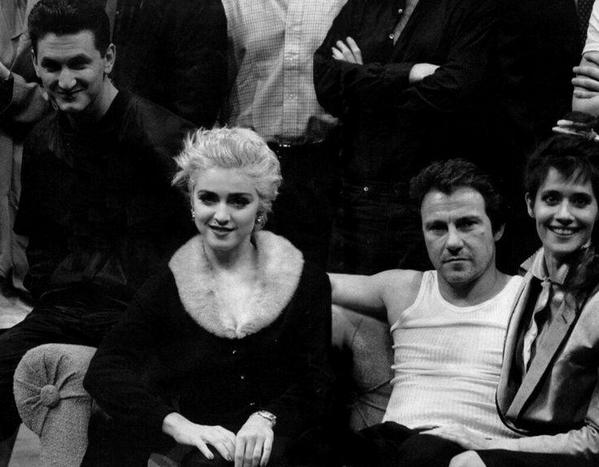 Sean Penn, Madonna, Harvey Keitel, e Lorraine Bracco, 1987