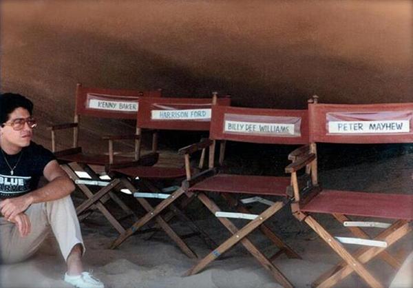 Our chairs on the set. Notice mine's in front. Take that Harrison!