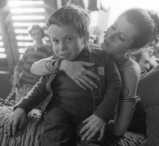 The most luscious princess in the galaxy and an 11 year old Warwick Davis. I want to be an 11 year old Warwick Davis