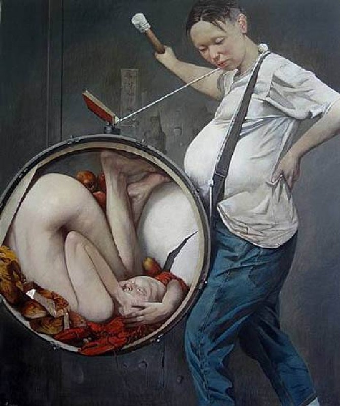 Dipinto dell'artista mongolo Wei Dong