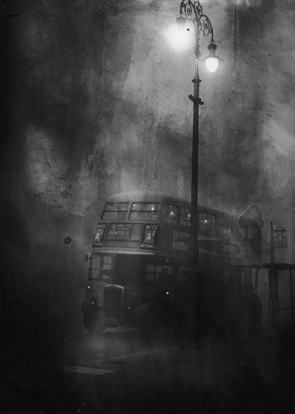 Fleet Street, Londra - Grande Smog il 6 dicembre 1952