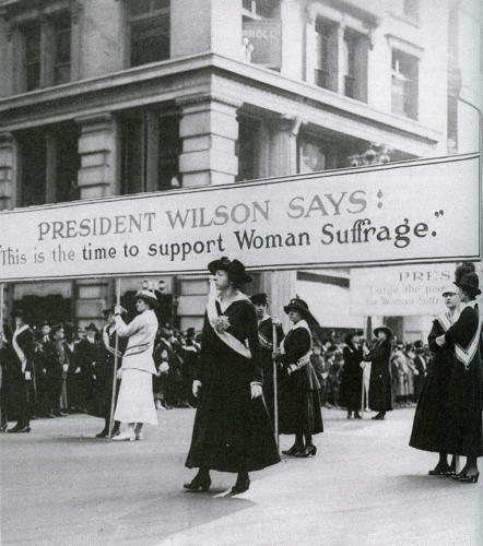 Nel 1918 le donne hanno guadagnato il sostegno del presidente Wilson per il loro diritto di voto