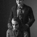 Jack Nicholson and Heath Ledger as the Joker