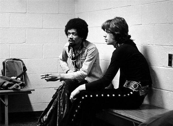 Jimi Hendrix e Mick Jagger a New York 1969