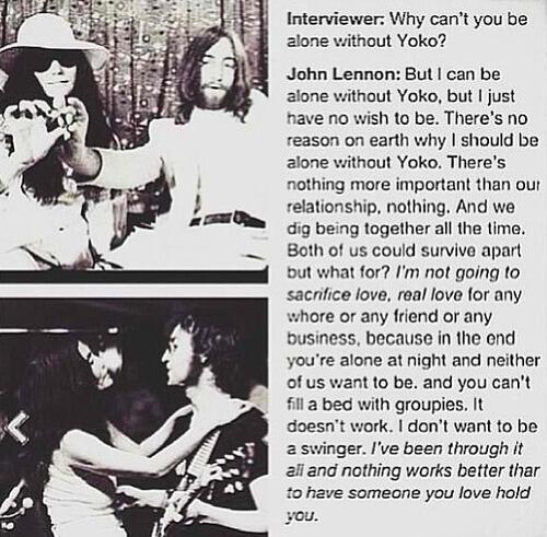 John Lennon spiega il suo rapporto con Yoko