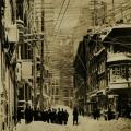 Cavi telefonici sopra New York City c. 1880