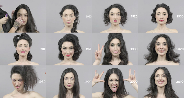 100 years of beauty in one minute