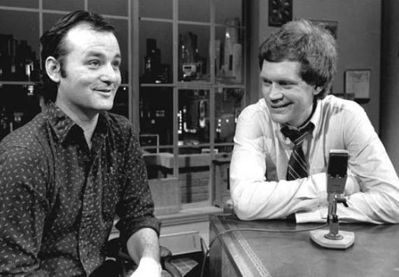 Bill Murray, durante la sua intervista come primo ospite del David Letterman Show, 1983