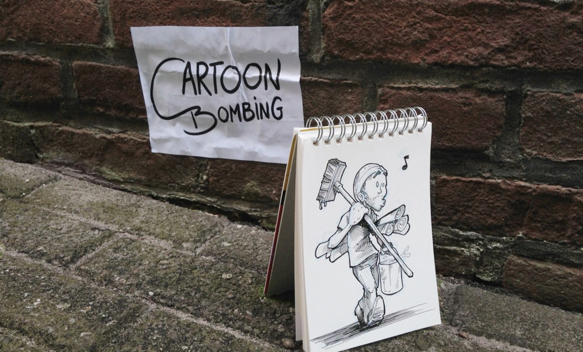 Cartoon Bombing by David Troquier