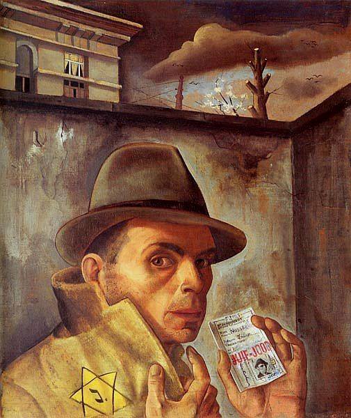 Felix Nussbaum - Self-Portrait with Jewish Identity Card (1943)