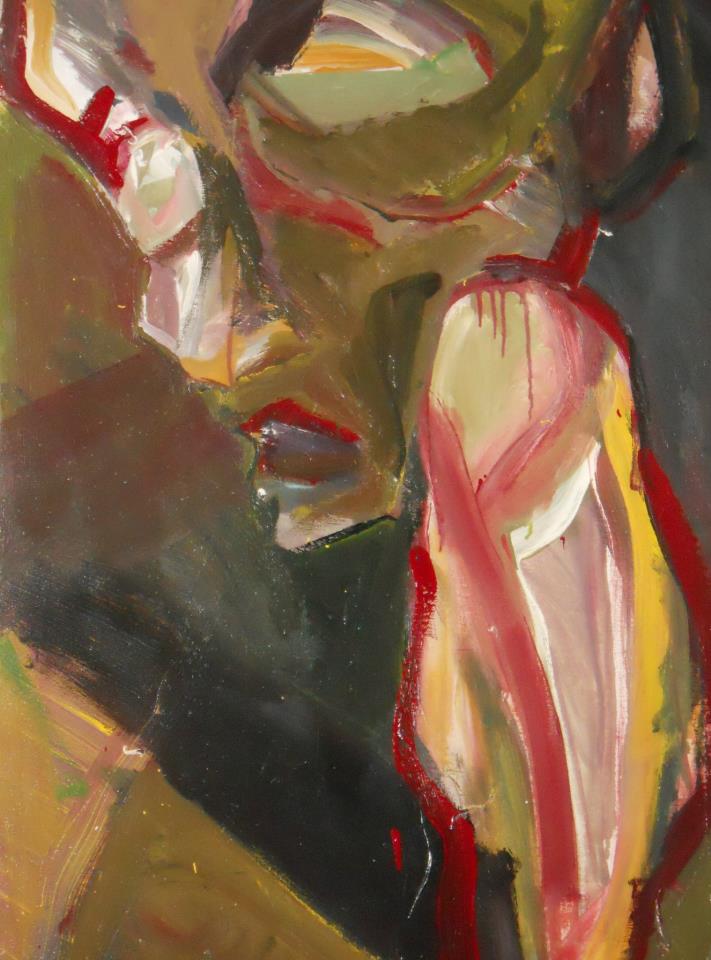 Lucia Ghirardi Olocausto, Figura umana. Acrilico su tela 70x100cm, 2011