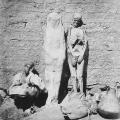 Man selling mummies in Egypt, 1875