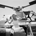 Marilyn Arriving via helicopter, 02 Jul 1957, New York, USA