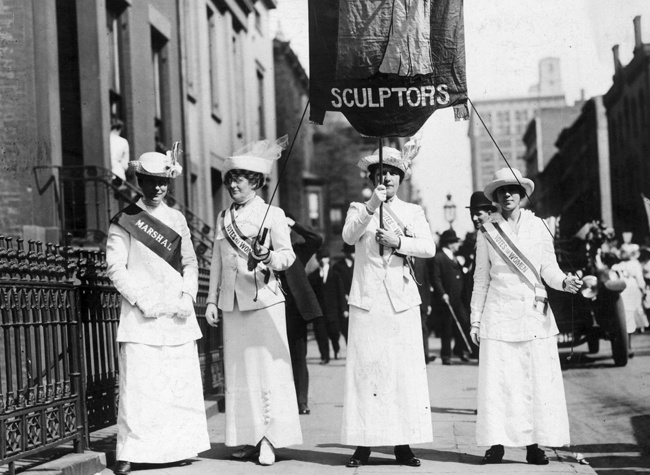 1916, Marcia di suffragette a New York. Foto GettyImages