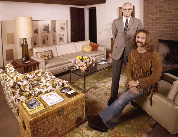 David Crosby con suo padre, 1970.