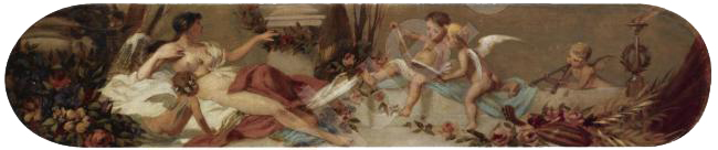 Gustav Klimt - Allegory of the Elocution - Ceiling painting in the Burgtheater, Vienna, 1886