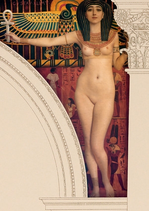 Gustav Klimt - Egyptian Art - Mural painting in the Kunsthistorisches Museum, Vienna, 1890