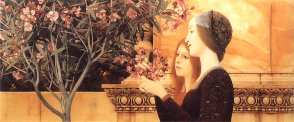 Gustav Klimt - Two Girls with Oleander, 1890